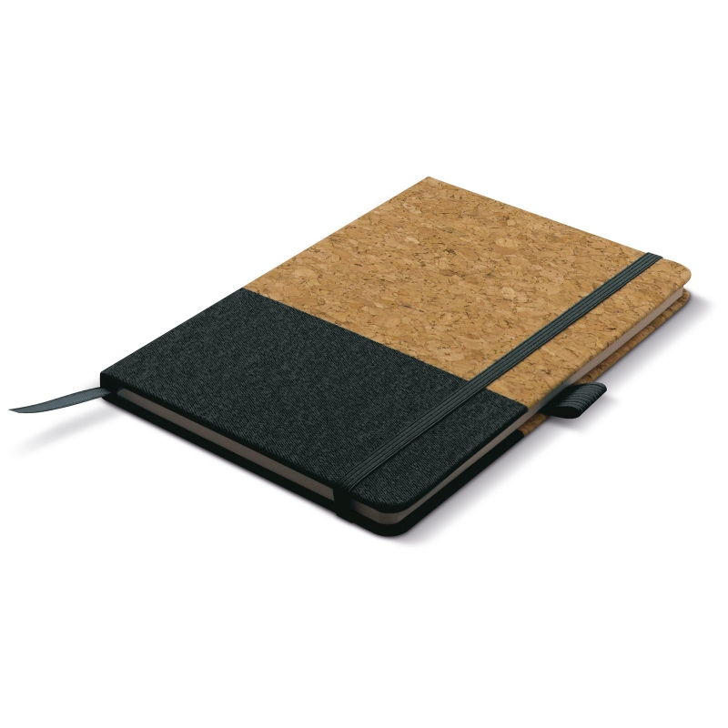 Notizbuch Din A5 aus Kork, schwarz oder dunkelblau