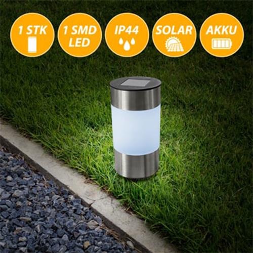 ESW-248_01 EAXUS Garten Solarleuchte Big Tube mit Erdspieß Outdoor