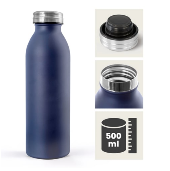 Isolierflasche aus kupfervakuumisoliertem, doppelwandigem Edelstahl 500 ml Isolierflasche aus kupfervakuumisoliertem, doppelwandigem Edelstahl 500 ml